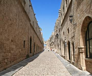 Greece Rhodos Island Old Rhodos Town Street Of The Knights Now Embassy Street 