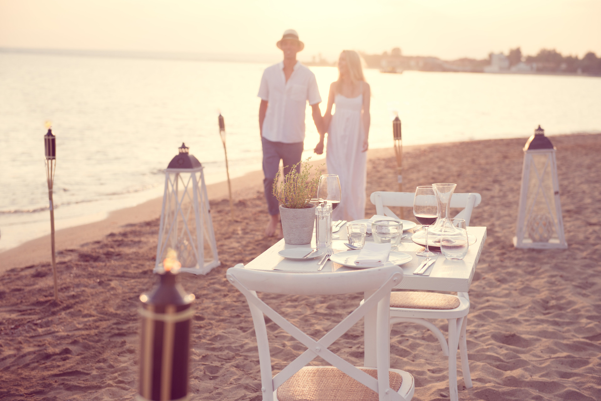 Diner aan het strand