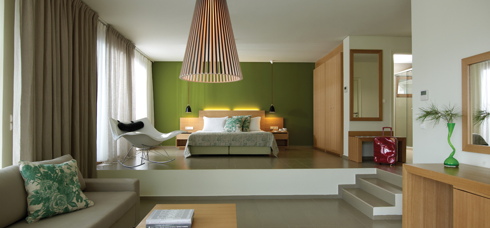 Thalatta Sea Side Hotel Thalatta Suite bos & zee zicht